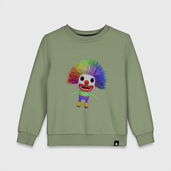 Детский свитшот Cartoon clown colorful hair