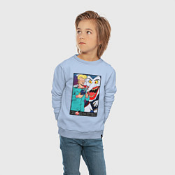 Свитшот хлопковый детский Ghostbusters - Egon and goblin, цвет: мягкое небо — фото 2