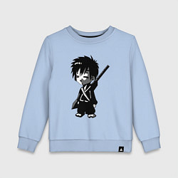 Свитшот хлопковый детский Маленький воин-самурай, цвет: мягкое небо