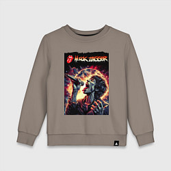 Свитшот хлопковый детский Rolling Stones singer Mick Jagger, цвет: утренний латте