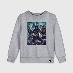 Свитшот хлопковый детский Metallica - thrash metal, цвет: меланж