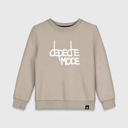Свитшот хлопковый детский Depeche Mode - exciter logo, цвет: миндальный