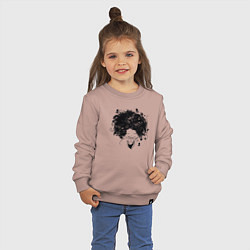 Свитшот хлопковый детский Spring girl, цвет: пыльно-розовый — фото 2