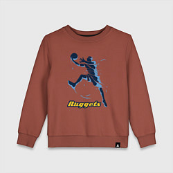 Свитшот хлопковый детский Nuggets baller, цвет: кирпичный