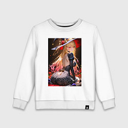 Свитшот хлопковый детский Марин Китагава косплей ведьмочки, цвет: белый