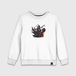 Свитшот хлопковый детский Главный герой Dota 2, цвет: белый