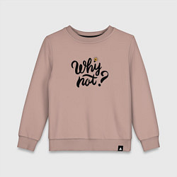 Детский свитшот Фраза Why not
