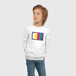 Свитшот хлопковый детский Ретро телевизор, цвет: белый — фото 2