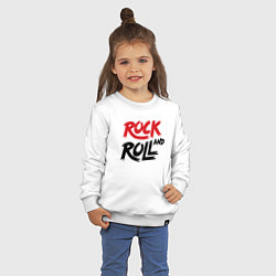 Свитшот хлопковый детский Rock and roll star, цвет: белый — фото 2