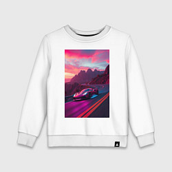 Детский свитшот Суперкар едет по серпантину