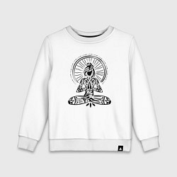 Свитшот хлопковый детский Namaste girl, цвет: белый