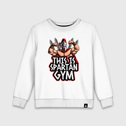 Свитшот хлопковый детский Spartan gym, цвет: белый