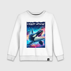Детский свитшот Space killer whale - ai art fantasy