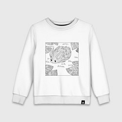Детский свитшот Маленький кролик среди листьев
