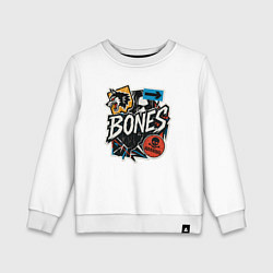 Детский свитшот Bones в стиле наклеек