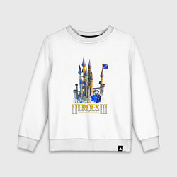 Свитшот хлопковый детский Heroes of might and magic 3 Tower, цвет: белый