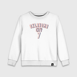 Свитшот хлопковый детский Oklahoma City 7, цвет: белый