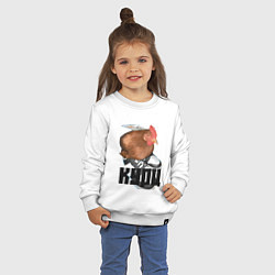 Свитшот хлопковый детский Курц мем, цвет: белый — фото 2