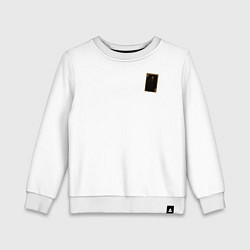 Свитшот хлопковый детский Урист: туз буби, цвет: белый