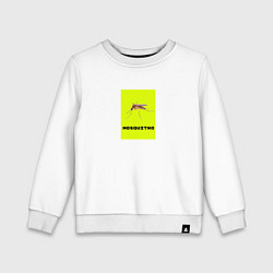 Свитшот хлопковый детский Комарам нет, цвет: белый