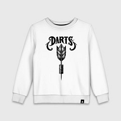 Свитшот хлопковый детский Дартс с дротиком, цвет: белый