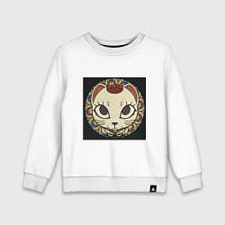 Свитшот хлопковый детский Радужный Дандадан, цвет: белый