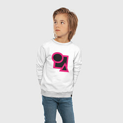 Свитшот хлопковый детский Символы игры, цвет: белый — фото 2