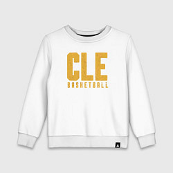 Свитшот хлопковый детский Кливленд баскетбол, цвет: белый