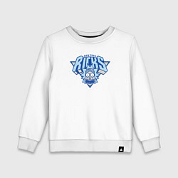 Свитшот хлопковый детский New York Ricks, цвет: белый