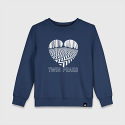 Свитшот хлопковый детский Twin Peaks heart, цвет: тёмно-синий