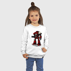 Свитшот хлопковый детский Боевой титан империи, цвет: белый — фото 2