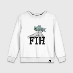 Детский свитшот Minecraft Fih Meme
