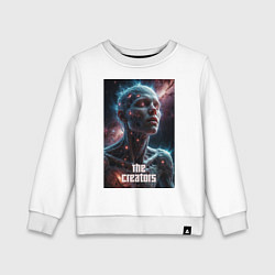 Свитшот хлопковый детский The Creators - big space celestial, цвет: белый