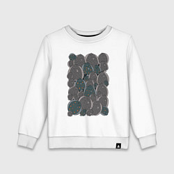Свитшот хлопковый детский Камбала, цвет: белый