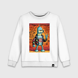 Детский свитшот Robot Bender - punk is not dead meme