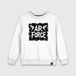 Свитшот хлопковый детский Воздушные силы урбан, цвет: белый