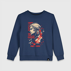 Свитшот хлопковый детский Kurt Cobain life, цвет: тёмно-синий