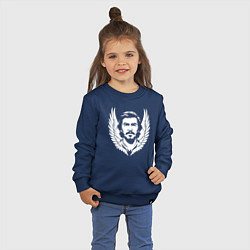 Свитшот хлопковый детский Че Гевара с крыльями, цвет: тёмно-синий — фото 2