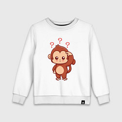 Детский свитшот Обезьянка в замешательстве