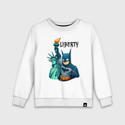 Детский свитшот Batman and statue of Liberty - ai art fantasy