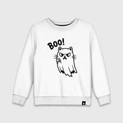 Детский свитшот Сердитый котик призрак