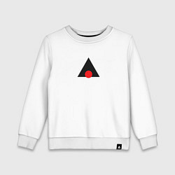 Свитшот хлопковый детский Минимализм: геометрия, цвет: белый