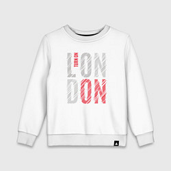Свитшот хлопковый детский Поверни на Лондон, цвет: белый