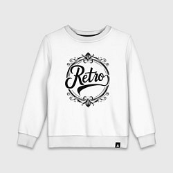 Свитшот хлопковый детский Retro elegance, цвет: белый