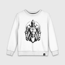 Свитшот хлопковый детский Доспехи чести, цвет: белый