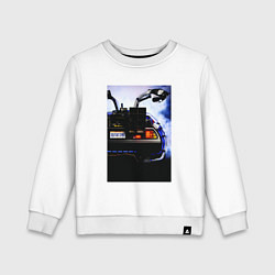 Свитшот хлопковый детский Out a time, цвет: белый