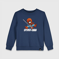Свитшот хлопковый детский Spider-man superhero, цвет: тёмно-синий