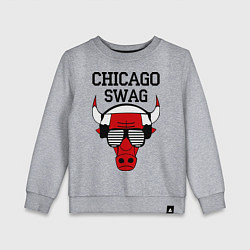 Свитшот хлопковый детский Chicago SWAG, цвет: меланж