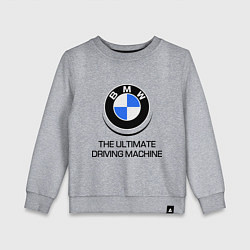Свитшот хлопковый детский BMW Driving Machine, цвет: меланж