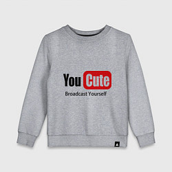 Детский свитшот Youcute broadcast yourself